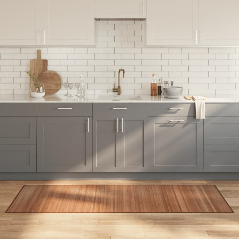 vidaXL Vloerkleed rechthoekig 70x200 cm bamboe naturel afbeelding 1