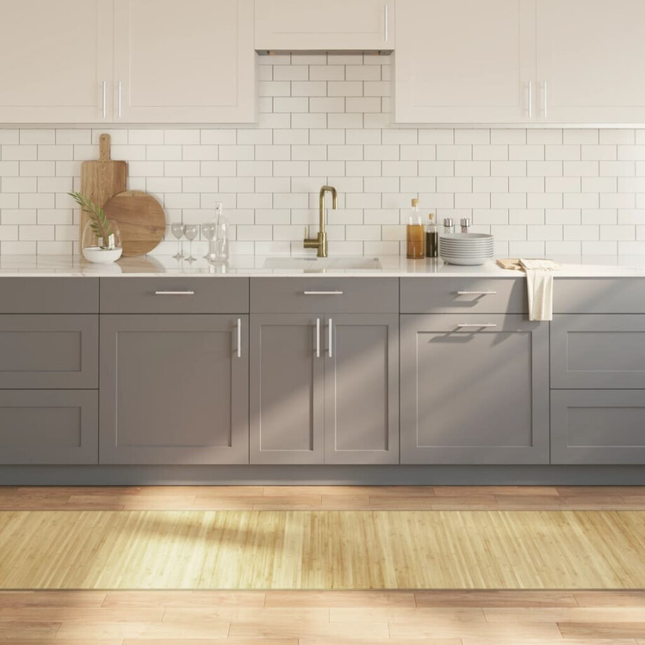 vidaXL Vloerkleed rechthoekig 70x300 cm bamboe lichtnaturel afbeelding 1