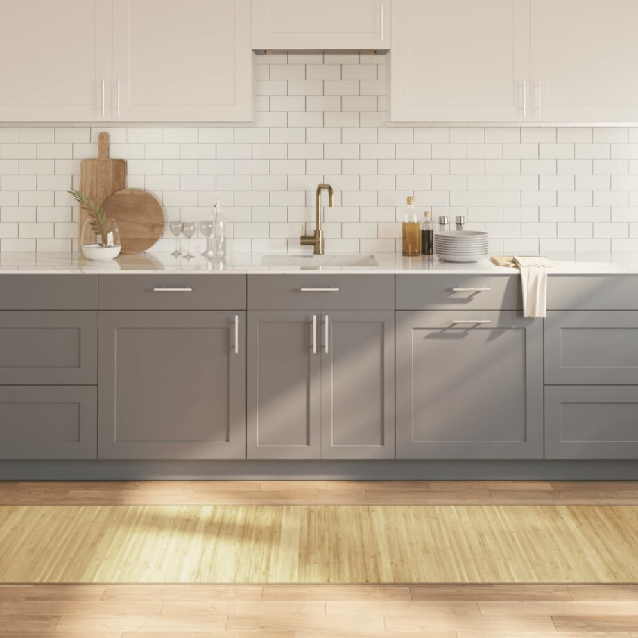 vidaXL Vloerkleed rechthoekig 70x400 cm bamboe lichtnaturel afbeelding 1