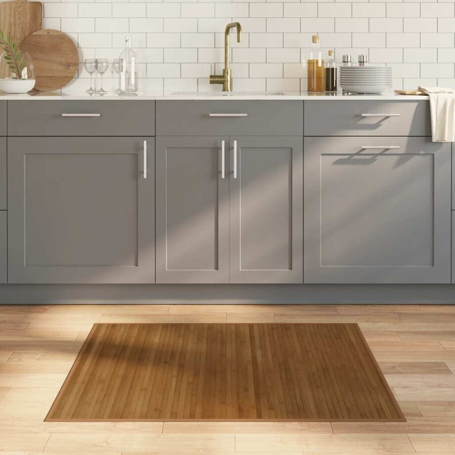 vidaXL Vloerkleed rechthoekig 80x100 cm bamboe bruin afbeelding 1