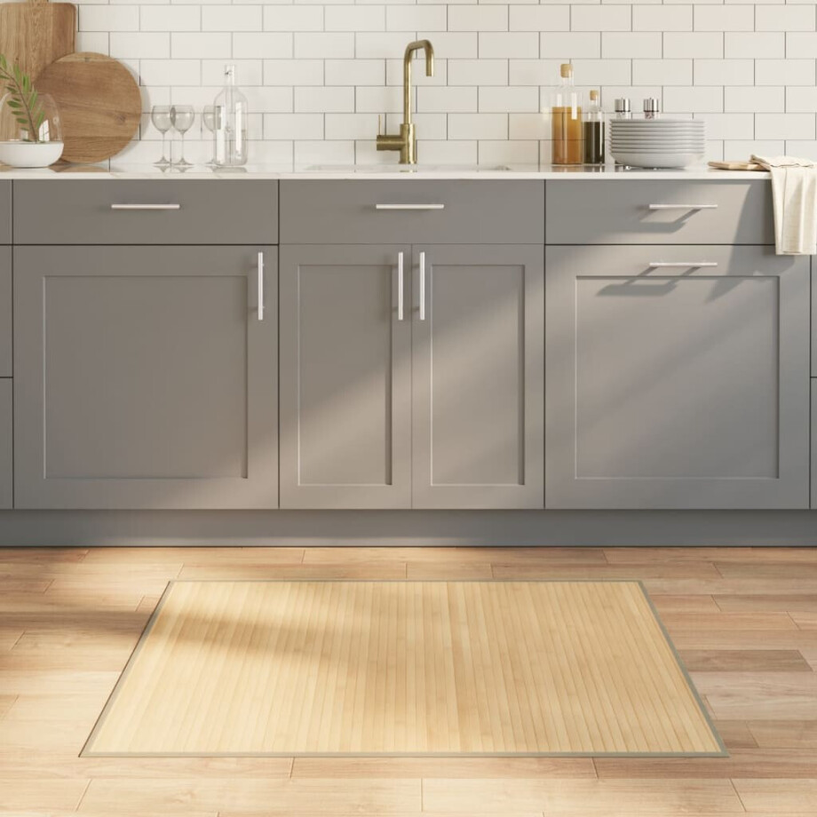 vidaXL Vloerkleed rechthoekig 80x100 cm bamboe lichtnaturel vidaXL Vloerkleed rechthoekig 80x100 cm bamboe lichtnaturel afbeelding 1