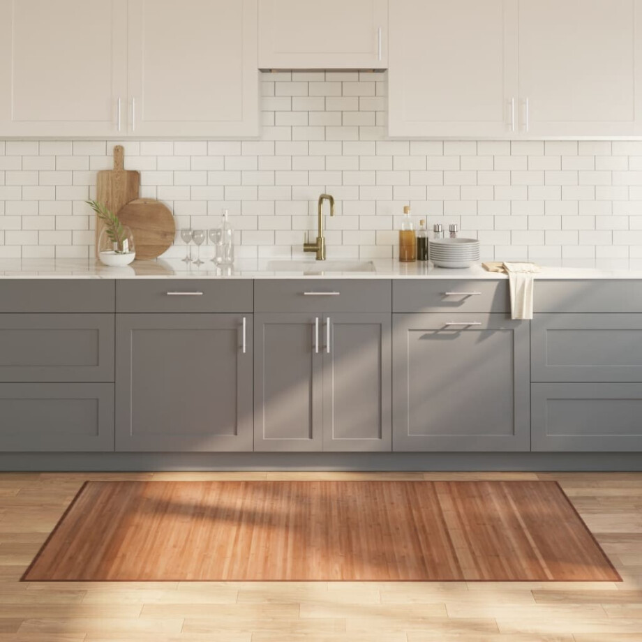 vidaXL Vloerkleed rechthoekig 100x200 cm bamboe naturel afbeelding 1