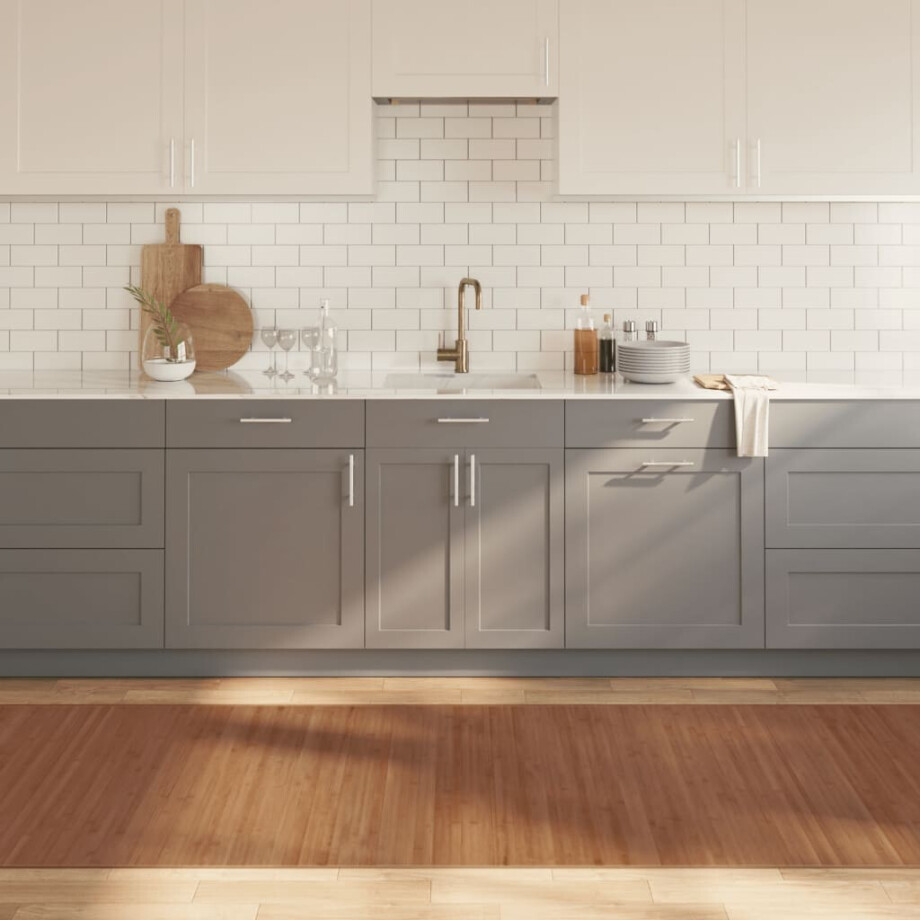 vidaXL Vloerkleed rechthoekig 100x300 cm bamboe bruin afbeelding 1