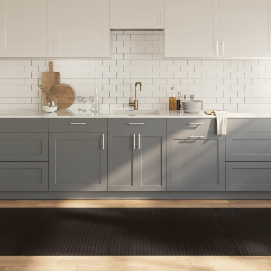 vidaXL Vloerkleed rechthoekig 100x300 cm bamboe donkerbruin afbeelding 1