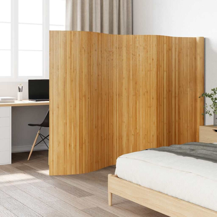 vidaXL Kamerscherm breedte 800 cm hoogte 165 cm bamboe naturel afbeelding 1