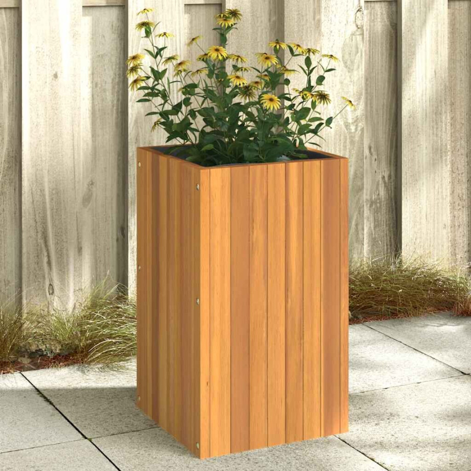 vidaXL Plantenbak 35x35x60 cm massief acaciahout afbeelding 1