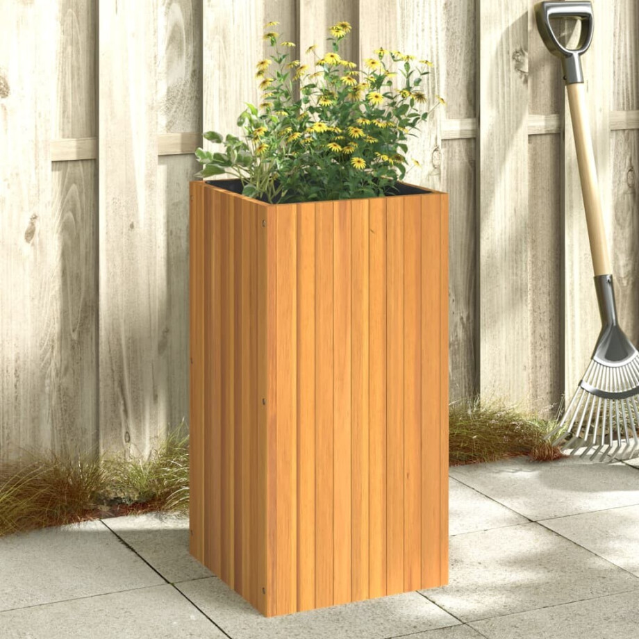vidaXL Plantenbak 45x45x90 cm massief acaciahout afbeelding 1