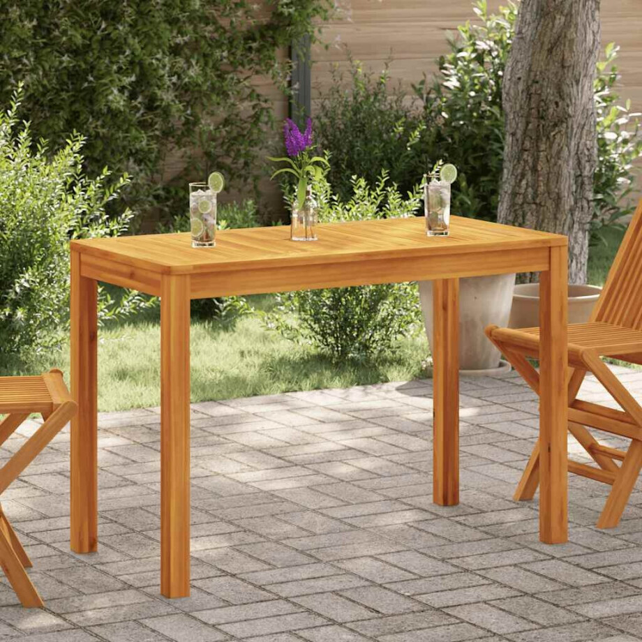 vidaXL Tuintafel 110x55x75 cm massief acaciahout afbeelding 1