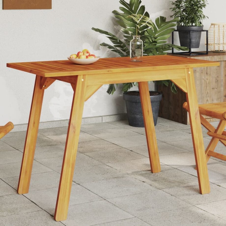 vidaXL Tuintafel 110x56x75 cm massief acaciahout afbeelding 1