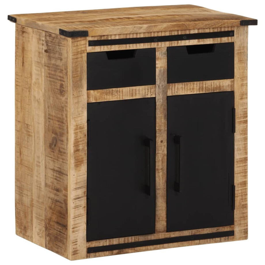vidaXL Dressoir met 2 lades 55x35x60 cm massief mangohout vidaXL Dressoir met 2 lades 55x35x60 cm massief mangohout afbeelding 1