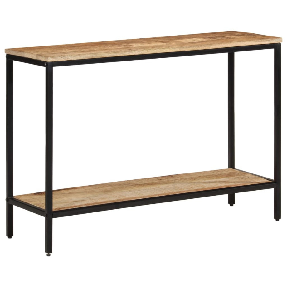 vidaXL Wandtafel 100x35x70 cm massief ruw mangohout afbeelding 1