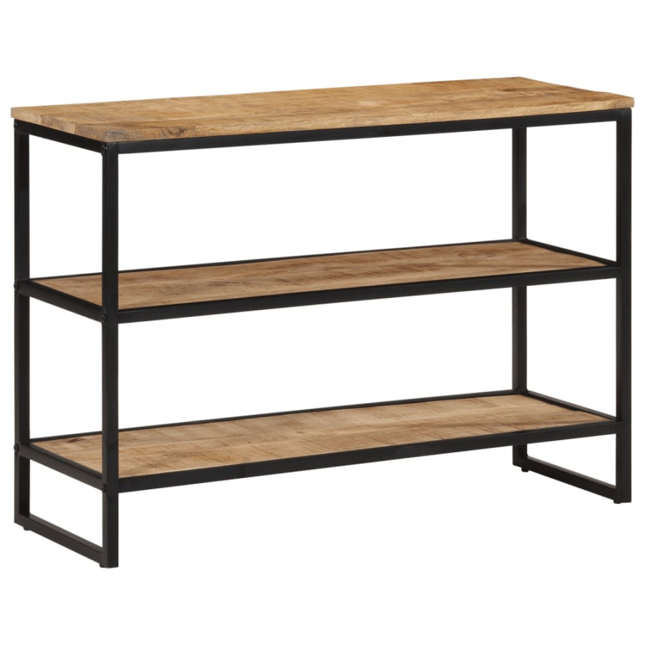 vidaXL Wandtafel 100x35x70 cm massief ruw mangohout afbeelding 1