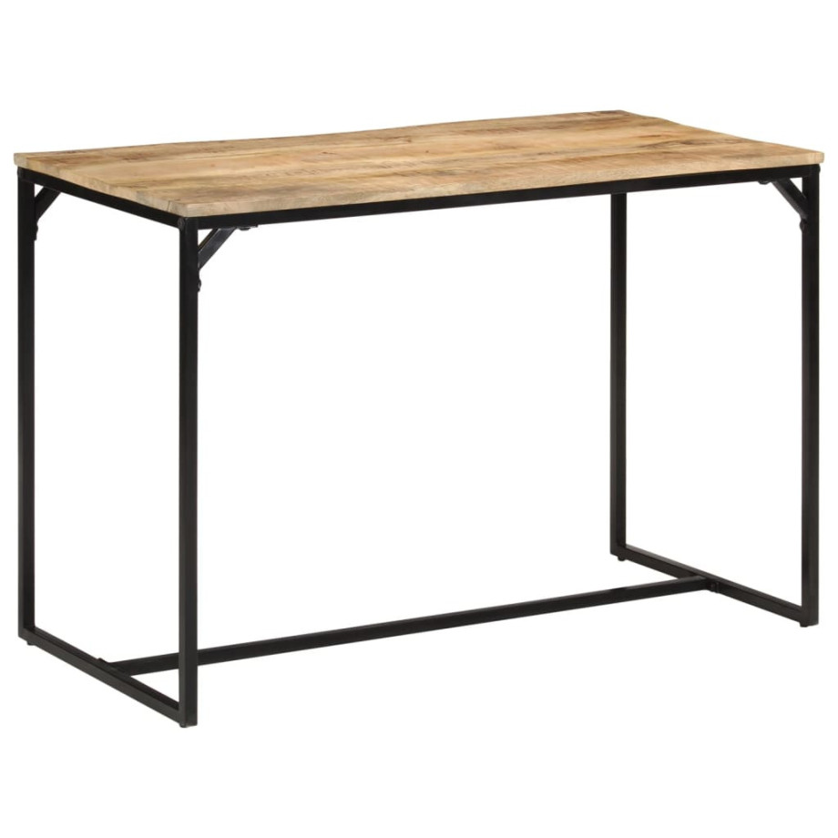 vidaXL Eettafel 110x55x75 cm massief ruw mangohout afbeelding 1