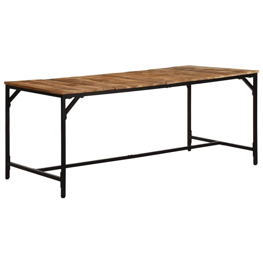 vidaXL Eettafel 180x90x75 cm massief hout ruw mangohout vidaXL Eettafel 180x90x75 cm massief hout ruw mangohout afbeelding 1