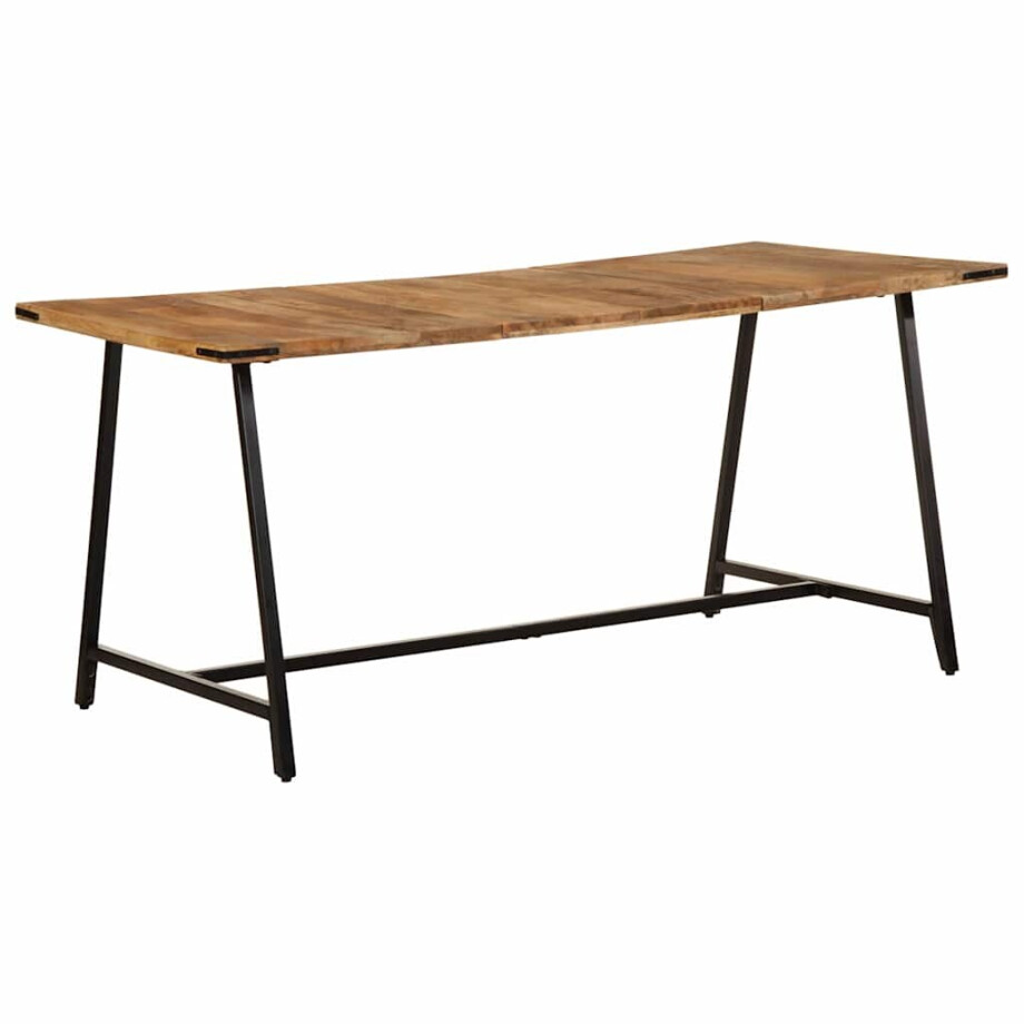 vidaXL Eettafel 160x80x75 cm massief mangohout vidaXL Eettafel 160x80x75 cm massief mangohout afbeelding 1