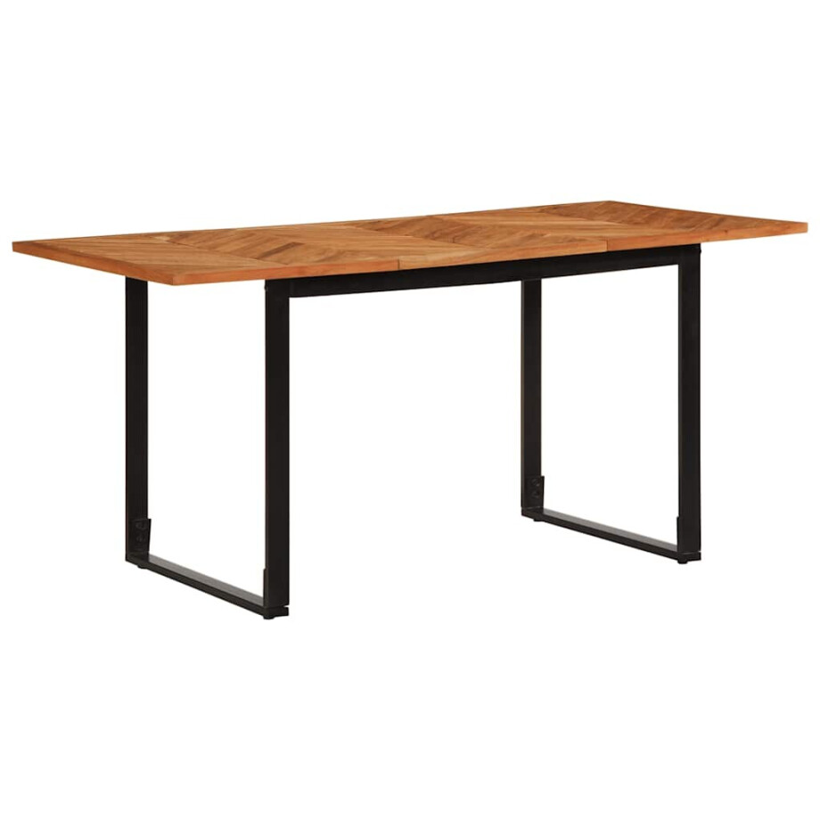 vidaXL Eettafel 160x80x75 cm massief acaciahout vidaXL Eettafel 160x80x75 cm massief acaciahout afbeelding 1