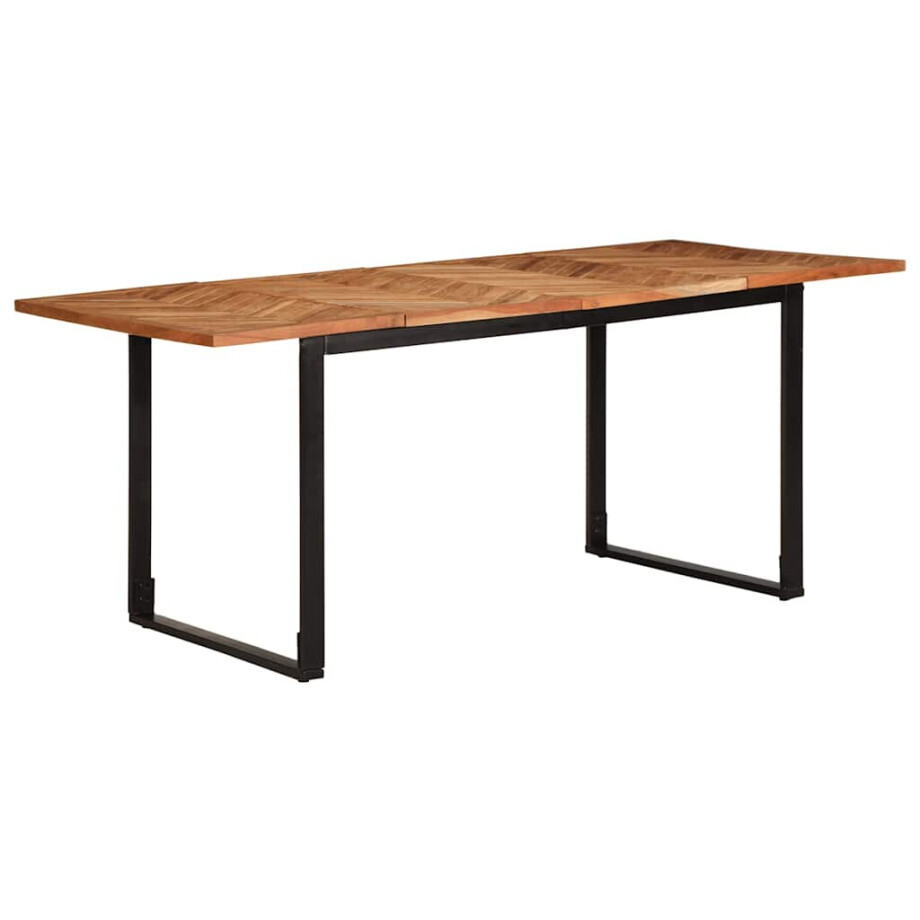 vidaXL Eettafel 180x90x75 cm massief acaciahout vidaXL Eettafel 180x90x75 cm massief acaciahout afbeelding 1