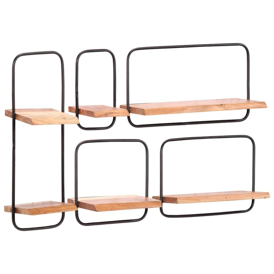 vidaXL Wandplanken 5 stuks massief acaciahout afbeelding 1