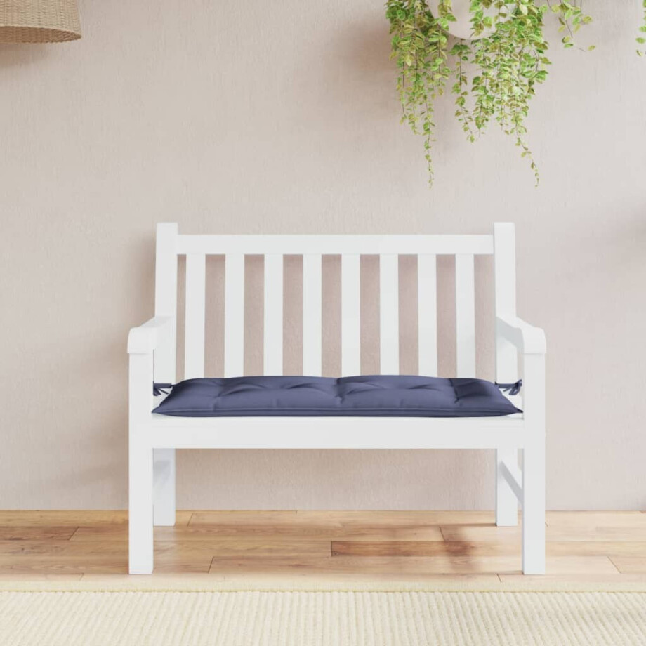 vidaXL Tuinbankkussen 110x50x7 cm oxford stof marineblauw afbeelding 1