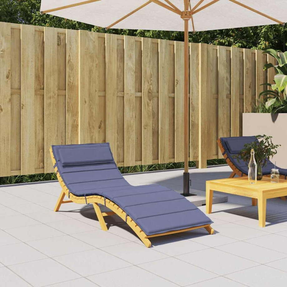 vidaXL Ligbedkussen 180x60x4 cm oxford stof marineblauw afbeelding 1