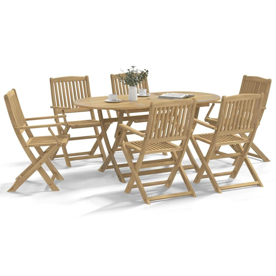 vidaXL Tuinstoelen 6 st inklapbaar 54x61x88 cm massief acaciahout vidaXL Tuinstoelen 6 st inklapbaar 54x61x88 cm massief acaciahout afbeelding 1