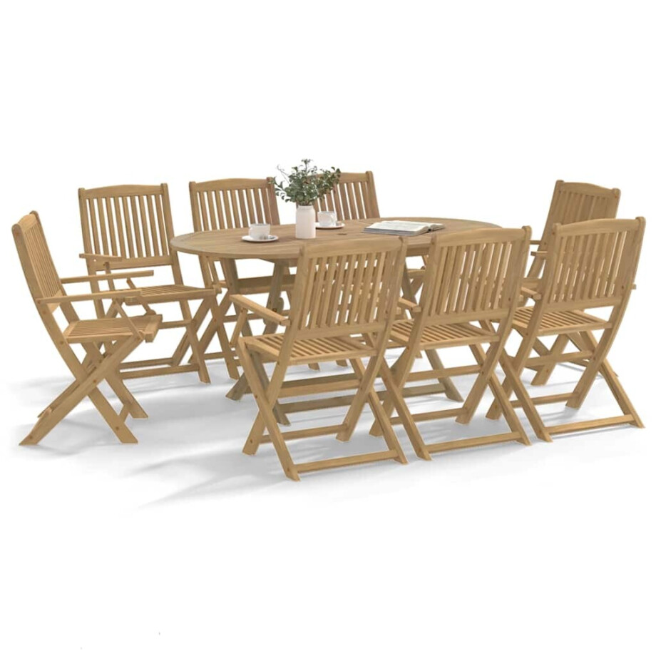 vidaXL Tuinstoelen 8 st inklapbaar 54x61x88 cm massief acaciahout vidaXL Tuinstoelen 8 st inklapbaar 54x61x88 cm massief acaciahout afbeelding 1