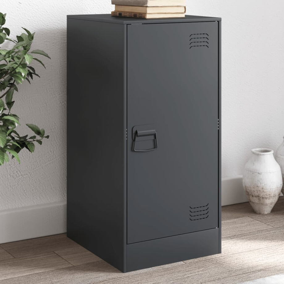 vidaXL Dressoir 34,5x39x73 cm staal antracietkleurig vidaXL Dressoir 34,5x39x73 cm staal antracietkleurig afbeelding 1