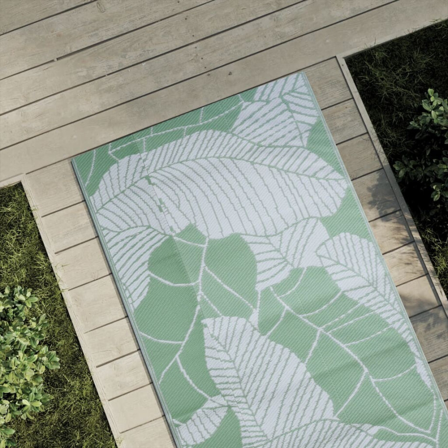 vidaXL Buitenkleed ARAKIL 80x150 cm polypropeen groen afbeelding 1