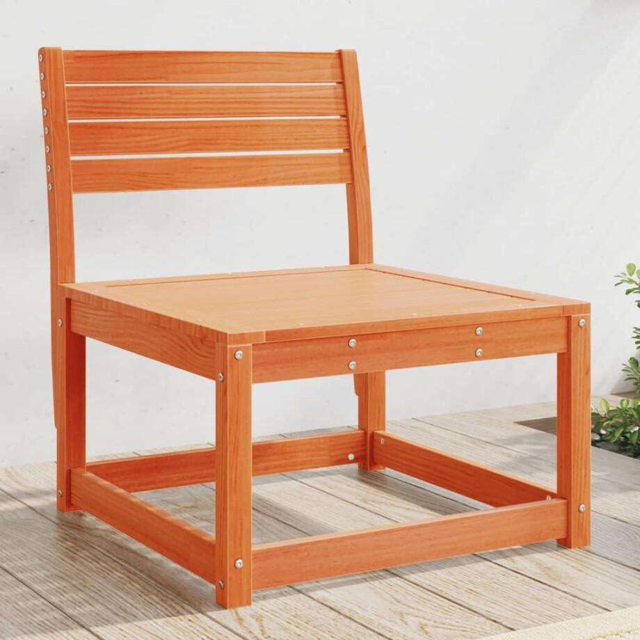 vidaXL Tuinbank massief grenenhout wasbruin afbeelding 1