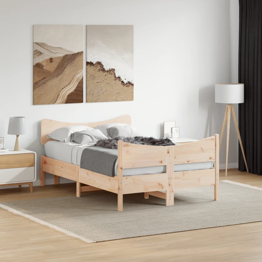 vidaXL Bedframe zonder matras massief grenenhout 120x200 cm afbeelding 1