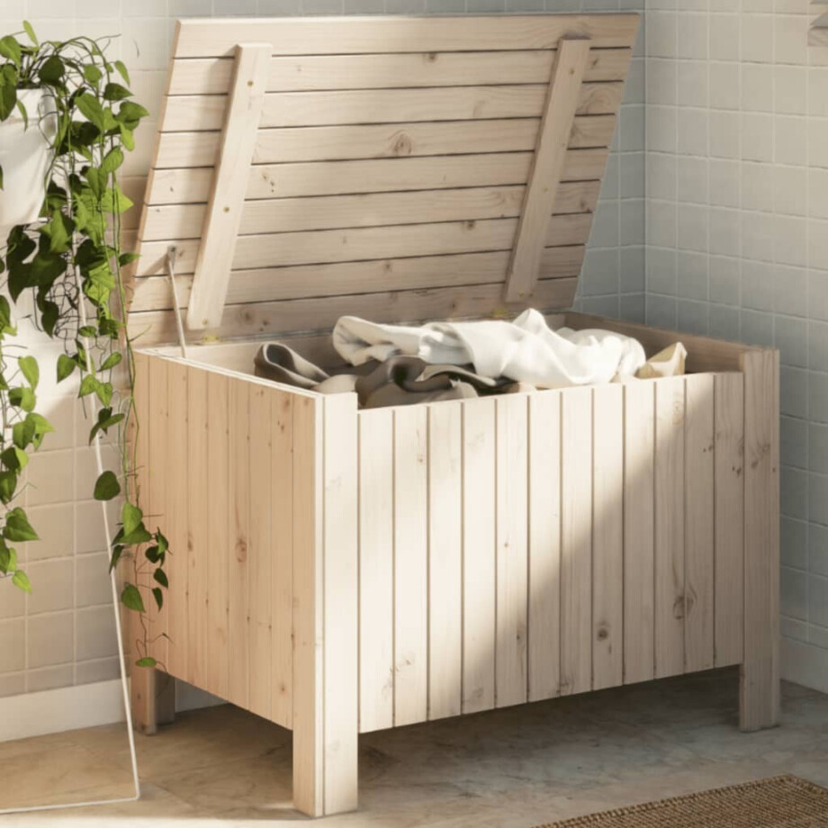 vidaXL Opbergbox met deksel RANA 80x49x54 cm massief grenenhout afbeelding 1