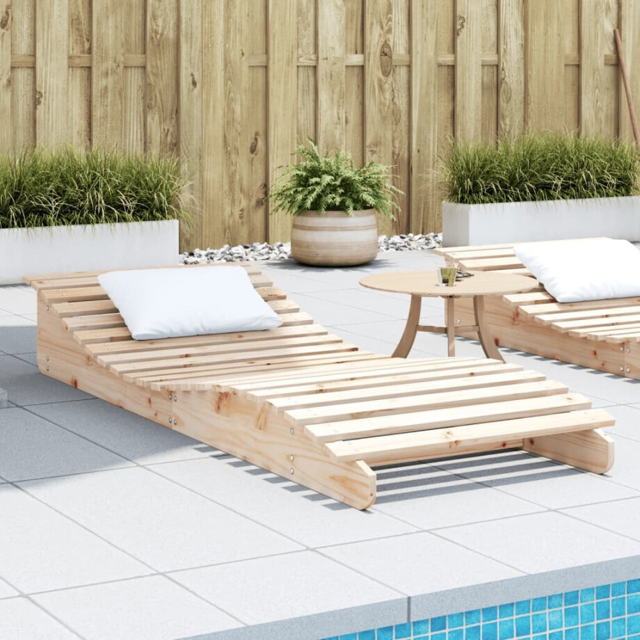 vidaXL Ligbed 205x80x31,5 cm massief grenenhout afbeelding 1