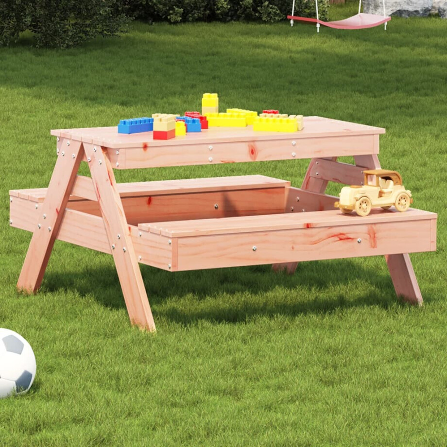 vidaXL Picknicktafel voor kinderen 88x97x52 cm massief douglashout afbeelding 1