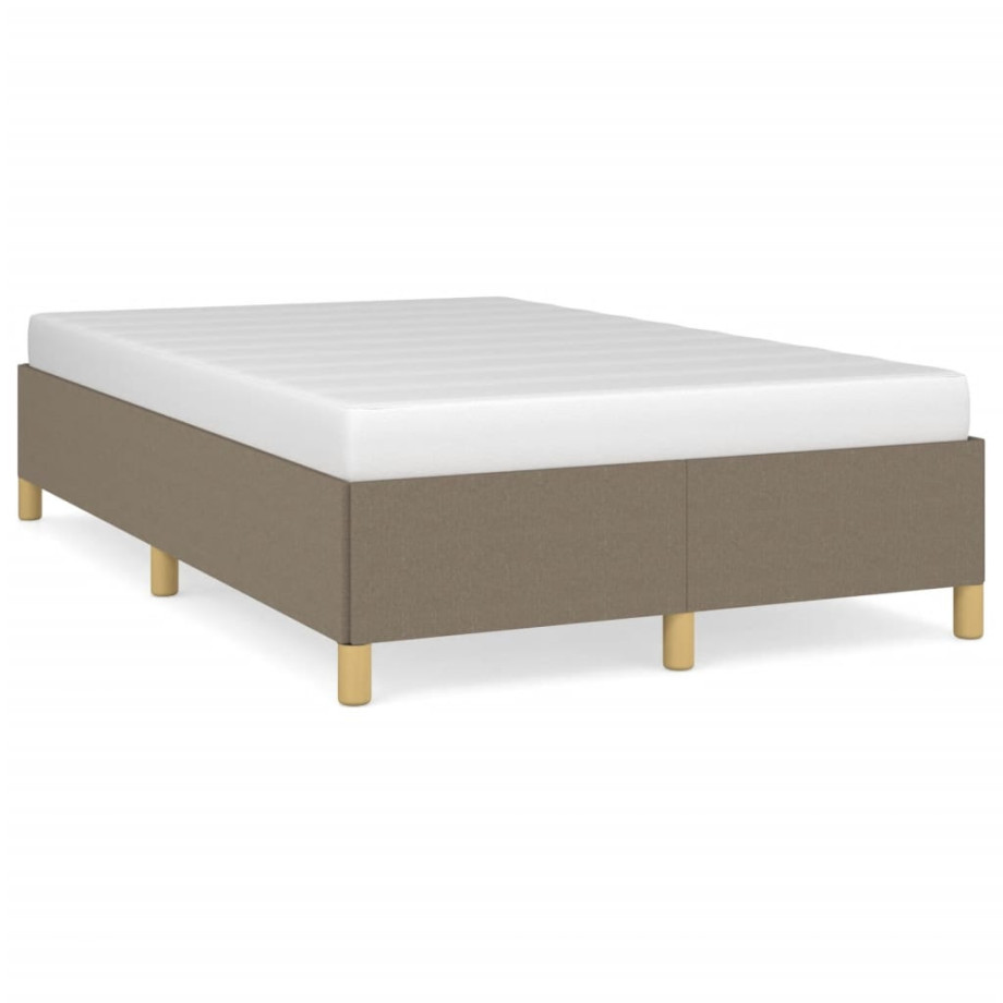 vidaXL Bedframe stof taupe 120x190 cm afbeelding 1