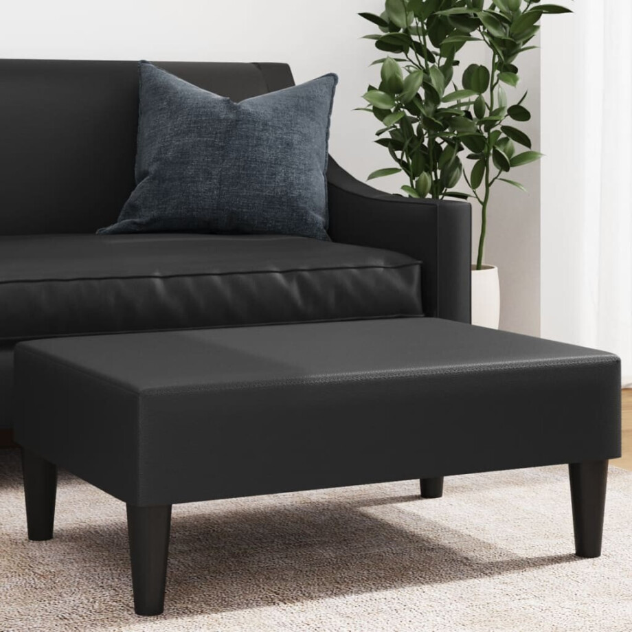 vidaXL Voetenbank 77x55x31 cm kunstleer zwart vidaXL Voetenbank 77x55x31 cm kunstleer zwart afbeelding 1