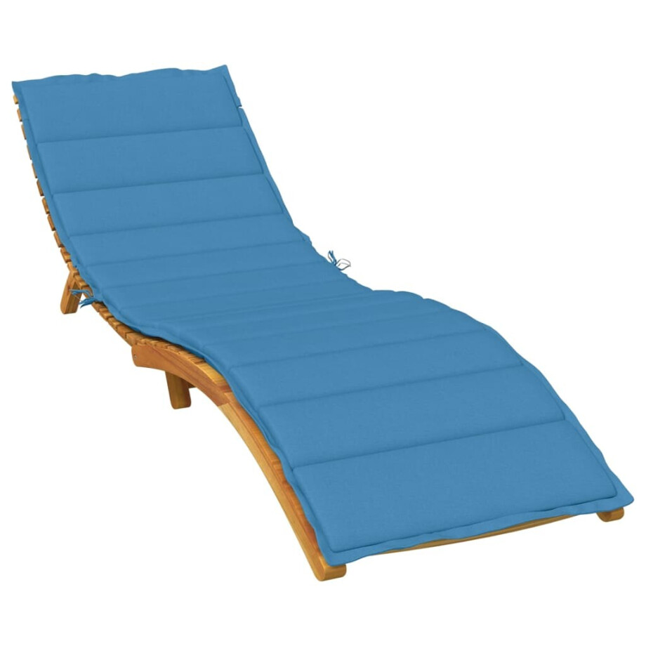 vidaXL Ligbedkussen 200x60x4 cm stof gemêleerd blauw vidaXL Ligbedkussen 200x60x4 cm stof gemêleerd blauw afbeelding 1