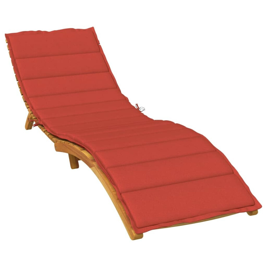 vidaXL Ligbedkussen 200x60x4 cm stof gemêleerd rood vidaXL Ligbedkussen 200x60x4 cm stof gemêleerd rood afbeelding 1