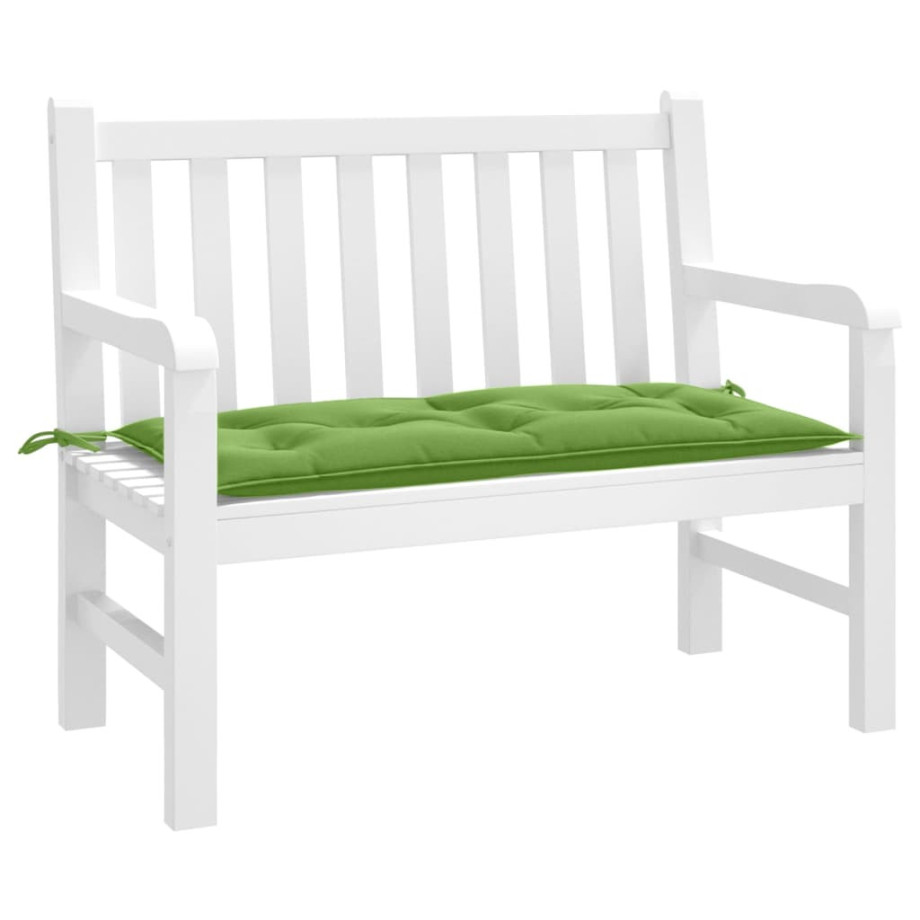 vidaXL Tuinbankkussen 100x50x7 cm stof gemêleerd groen afbeelding 1