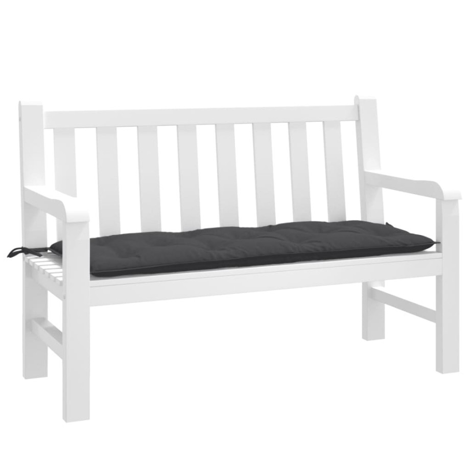 vidaXL Tuinbankkussen 120x50x7 cm stof gemêleerd antracietkleurig vidaXL Tuinbankkussen 120x50x7 cm stof gemêleerd antracietkleurig afbeelding 1