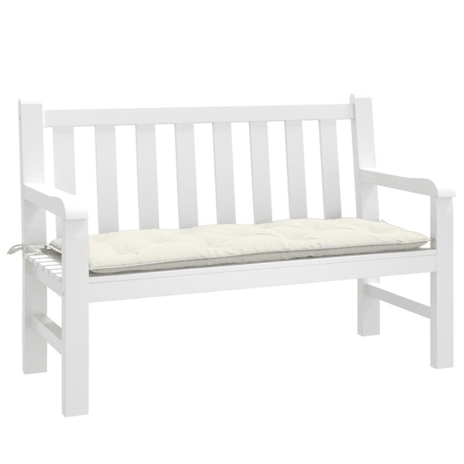 vidaXL Tuinbankkussen 120x50x7 cm stof gemêleerd crèmekleurig vidaXL Tuinbankkussen 120x50x7 cm stof gemêleerd crèmekleurig afbeelding 1