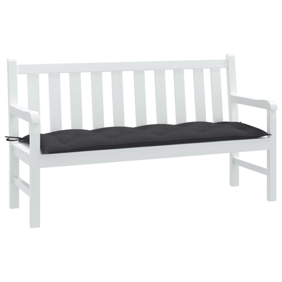 vidaXL Tuinbankkussen 150x50x7 cm stof gemêleerd antracietkleurig vidaXL Tuinbankkussen 150x50x7 cm stof gemêleerd antracietkleurig afbeelding 1