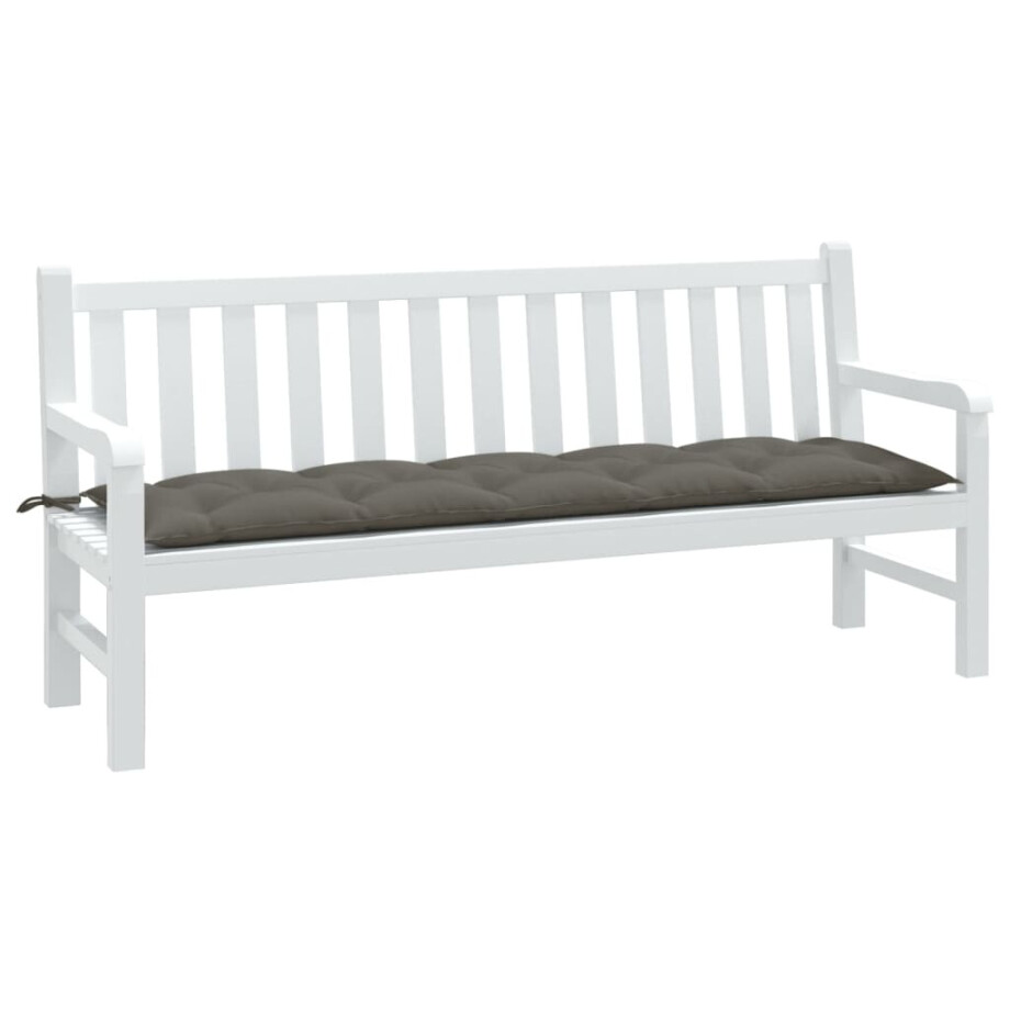 vidaXL Tuinbankkussen 180x50x7 cm stof gemêleerd donkergrijs afbeelding 1