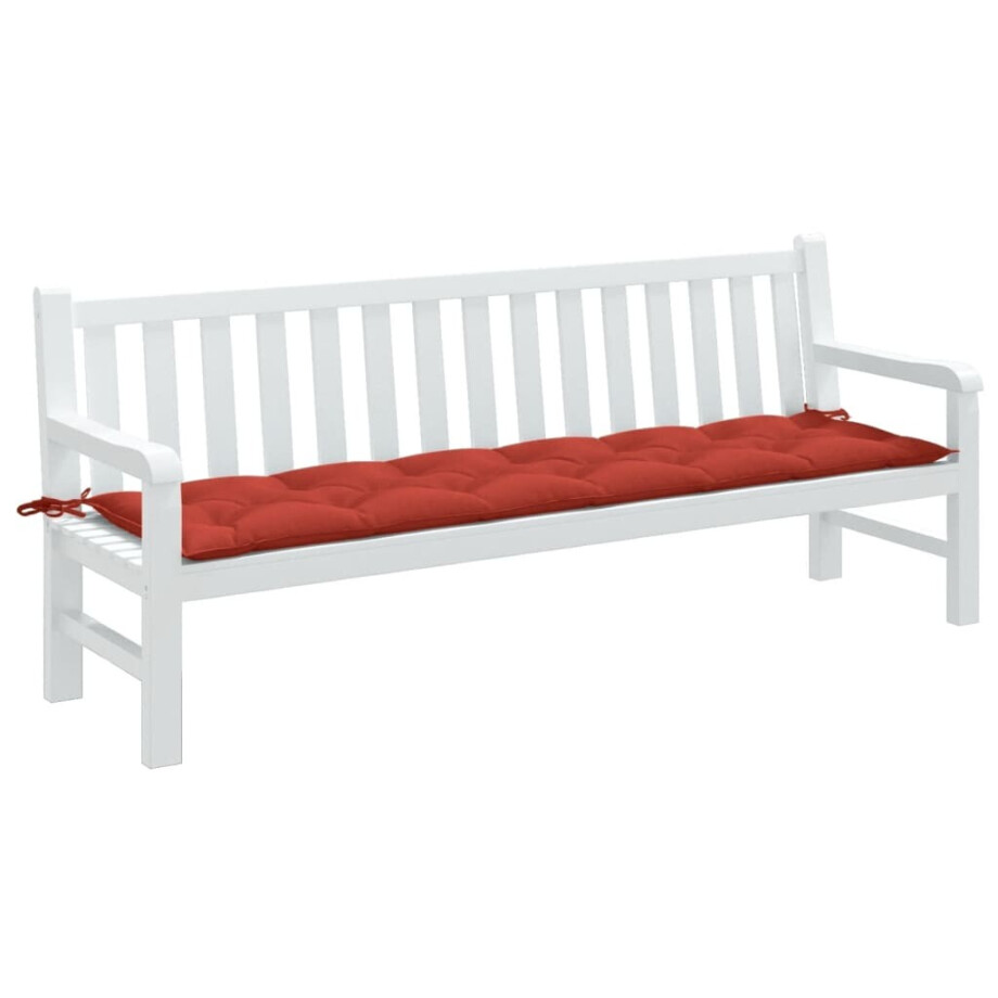 vidaXL Tuinbankkussen 200x50x7 cm stof gemêleerd rood afbeelding 1