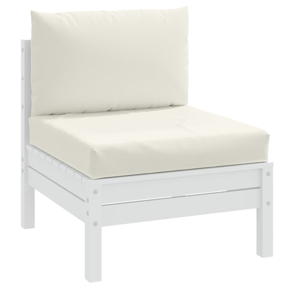 vidaXL Palletkussens 2 st stof gemêleerd crèmekleurig vidaXL Palletkussens 2 st stof gemêleerd crèmekleurig afbeelding 1
