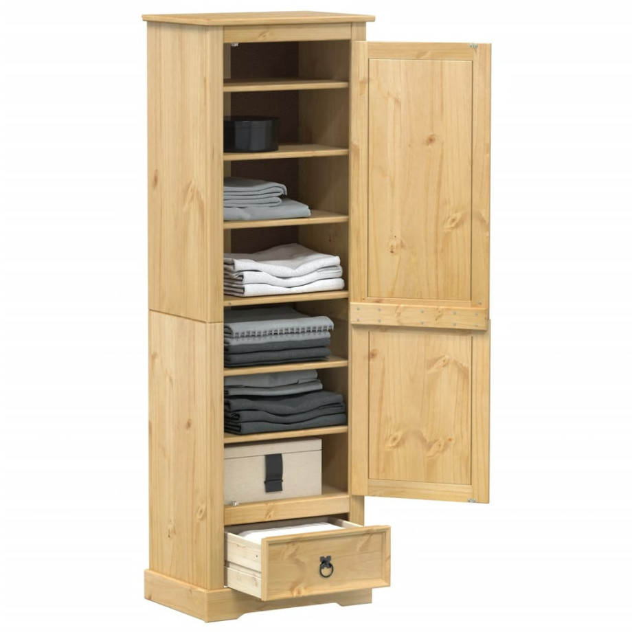 vidaXL Kledingkast Corona 55x38x170 cm massief grenenhout afbeelding 1