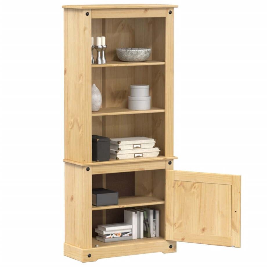 vidaXL Hoge kast Corona 74x38x170 cm massief grenenhout afbeelding 1