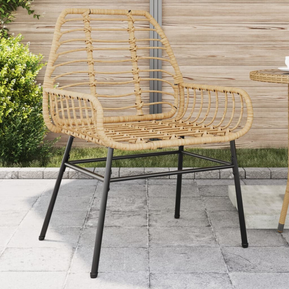 vidaXL Tuinstoel bruin poly rattan 2 st vidaXL Tuinstoel bruin poly rattan 2 st afbeelding 1