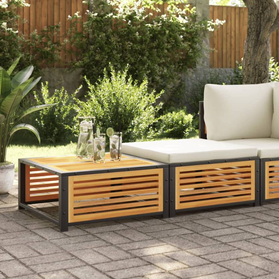 vidaXL Tuintafel met kruk massief acaciahout afbeelding 1