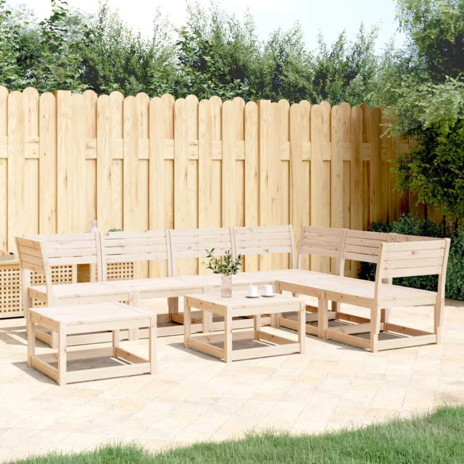 vidaXL 7-delige Loungeset massief grenenhout afbeelding 1
