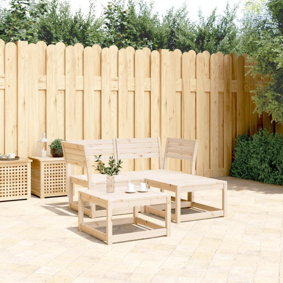 vidaXL 3-delige Loungeset massief grenenhout afbeelding 1